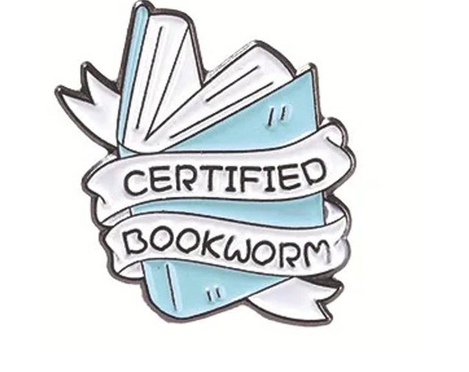 Certified Bookworm Pin