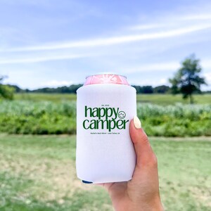 Camp Bach Can Cooler, Personalized Koozie, Camping Bachelorette, Lake Bachelorette, Wedding Coozies, Cabin Crew Bach, Custom Can Coolers image 5