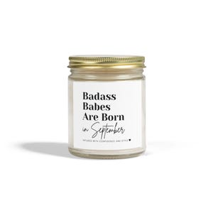 Birthdate Candle, Personalized Candle, Birth Month Candle, Customized Candle, Zodiac Candle, Gifts for Girlfriend, Astrology Candle, Virgo
