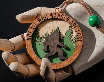 Bigfoot Ornament - Bigfoot Search Team - Bigfoot Lover - Cryptozoology - Cryptid - Bigfoot Christmas Ornament - Bigfoot Car Decor - Believe