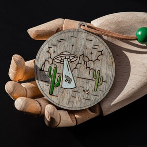 UFO Ornament - Alien Abduction - Alien Abduction Ornament - Truth Is Out There - Alien Gift - UFO Gift - UFO Christmas Ornament - Area 51