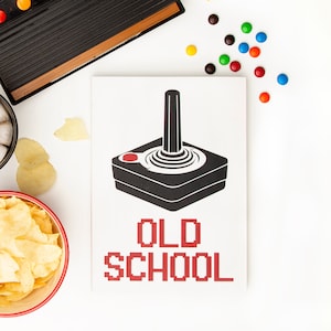 Gamer Sign - Old School - Retro Video Game Home Decor -  Video Game Art - Gamer Gift -  Gamer Room Decor - Vintage Gamer - Game Controller