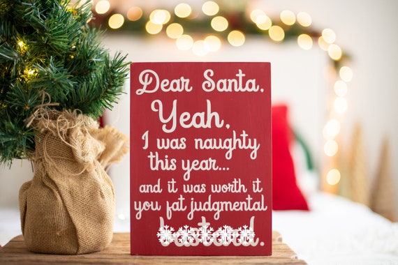 Santa Yeah Naughty Holiday Quotes Merry Christmas, You Naughty Bitches Holiday