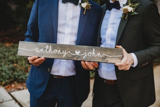 Mr. and Mr. Wedding Sign