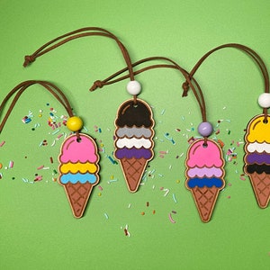 A Scoop Of Pride - Pride Pin - Pride Magnet - Pride Accessory - Personalized Pride - Celebrate Diversity - Pride Flair - IceCream - Ornament