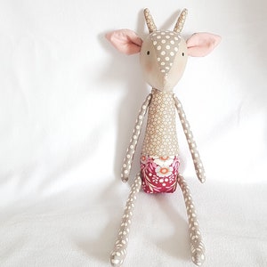 Tilda baby deer articulated doll - Handmade