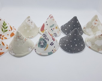 Set med kisssäkra tipisar i design som igelkott, ekorre, räv, moln, ärt eller får (valfritt) -- (kissskydd, kisskon, kissskydd etc.) OEKO-TEX