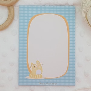Kawaii Cat A6 Notepad, Cute Notepad, Notepad