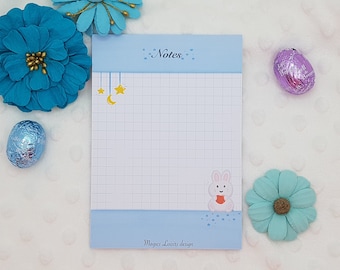 Kawaii Rabbit A6 Notepad, Cute Notepad, Notepad