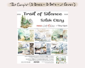 Complete Pack -- Craft O Clock Collection "Trail of Silence" (3 Blocks + 3 Sets + 1 Cover) -- Make your Album