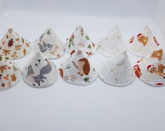 Set di animali natalizi Pee-pee Teepee / Lune / Ricci / Volpe grigia / Fogliame a scelta (parapioggia, cono per pipì, protezione per pipì,...) OEKO-TEX