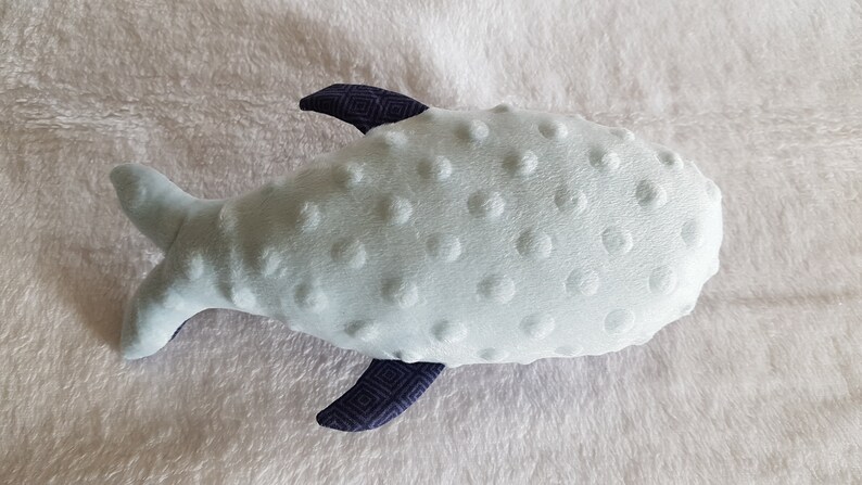 Doudou Peluche Pabobo Shakies Baleine Lumineux - Veilleuse Blanche - Occasion Très Bon état
