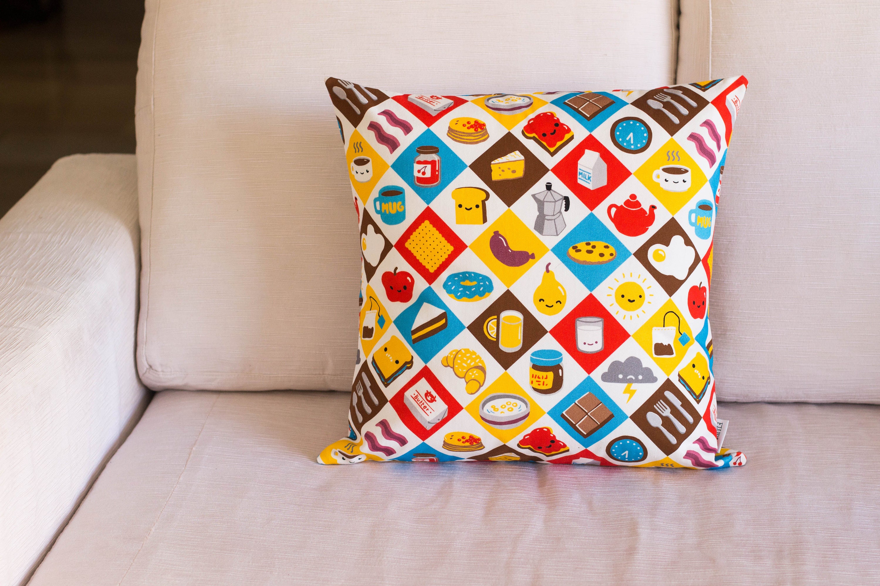Breakfast Decorative Pillow Case