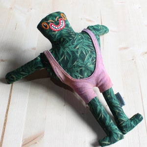 Painted Monster Doll, Circus, Ooak