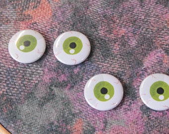 Illustrated Pins, Set of 4, 25 Ø