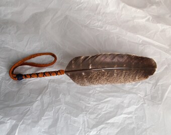 Smudge Feather | Turkey Smudge Feather | Eastern Woodlands | Indigenous Northeast Tribes | Decorated Feather | Native American Beliefs
