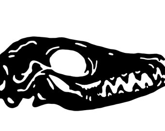 Fox Skull SVG / PNG / JPG files | Digital Cutting Machine File | Nature Boho Silhouette | Fox Coyote Canine Animal Stencil | Original Art