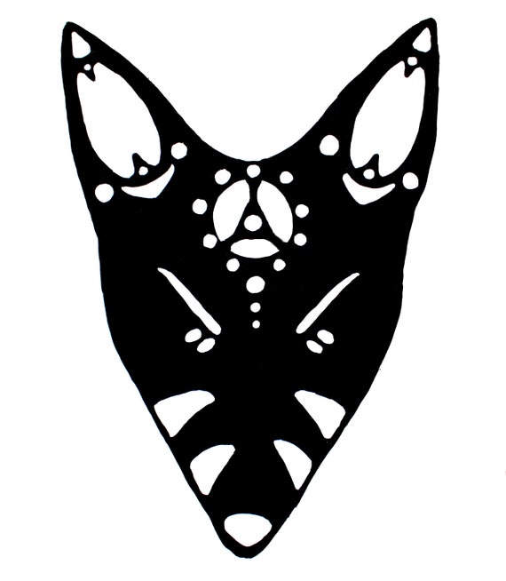 Kitsune Mask SVG / PNG / JPG Files Digital Cutting Machine Etsy