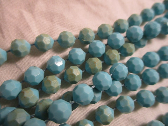 X long 5 strand turquoise beaded necklace - image 9
