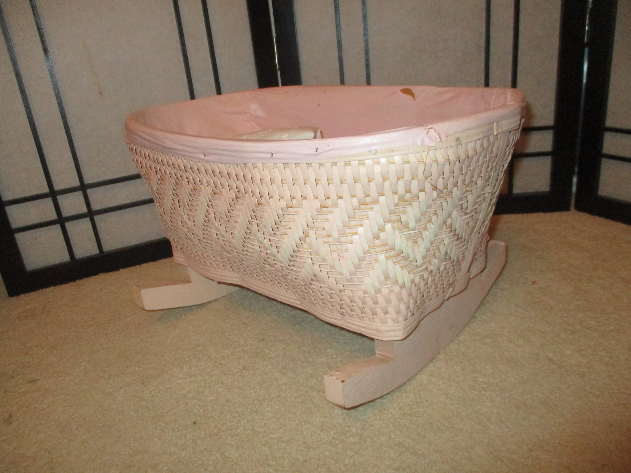 Supporto A Dondolo Per Culla In Vimini - Base In Pino Massello, Regolabile E Sicuro Per Neonati - Foto 8