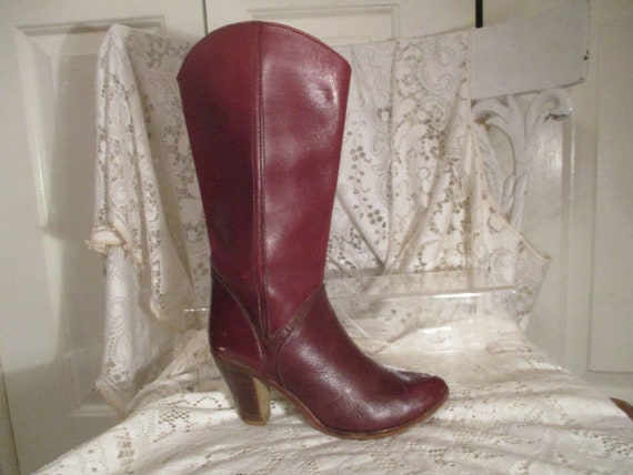 leather mid calf boots - image 1