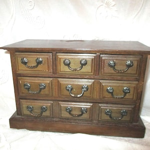 Apco musical wood jewelry chest/box