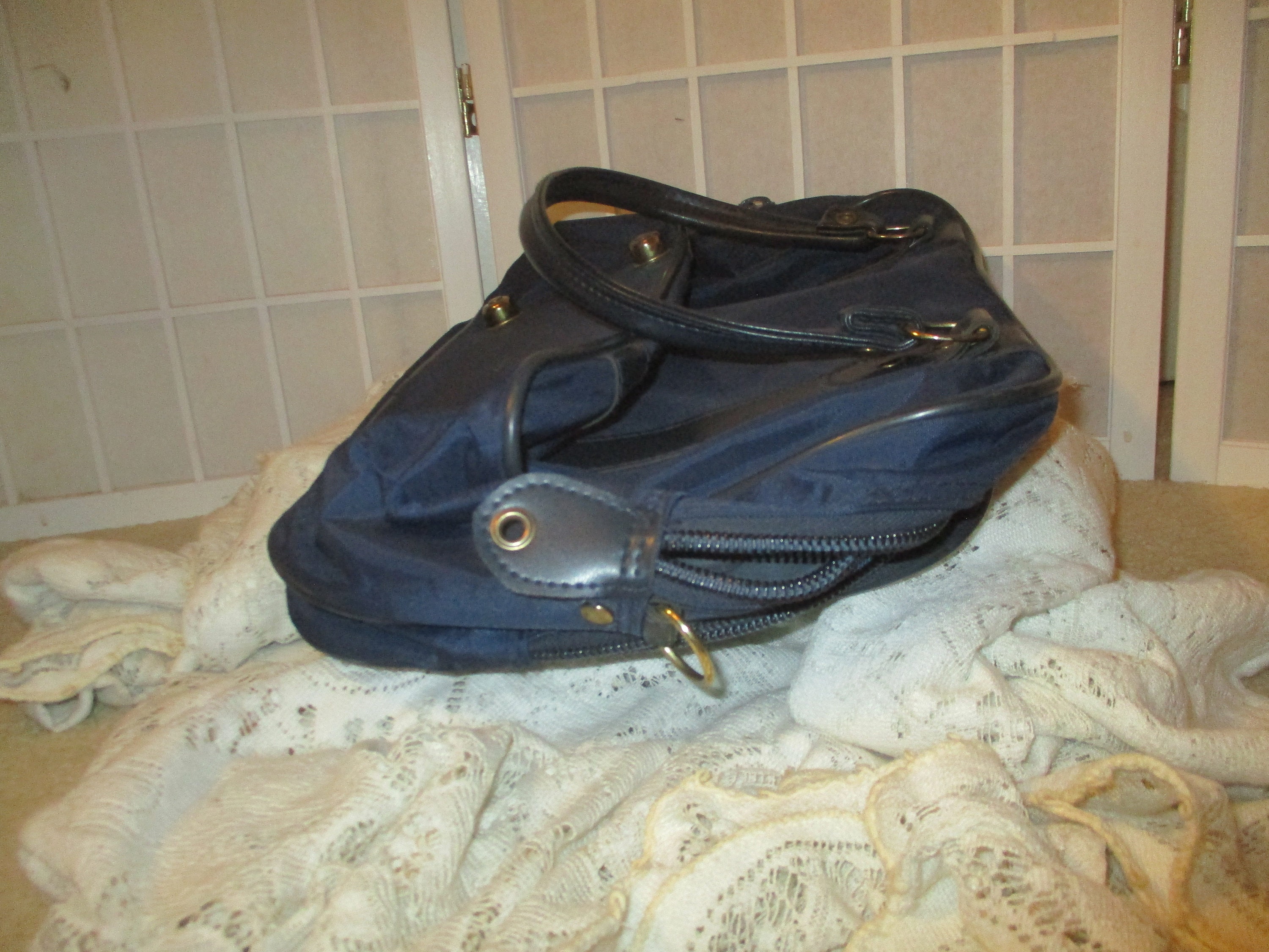 Sac Fourre-tout Vintage Ricardo Beverly Hills - Tapisserie Florale - Cabine De Voyage