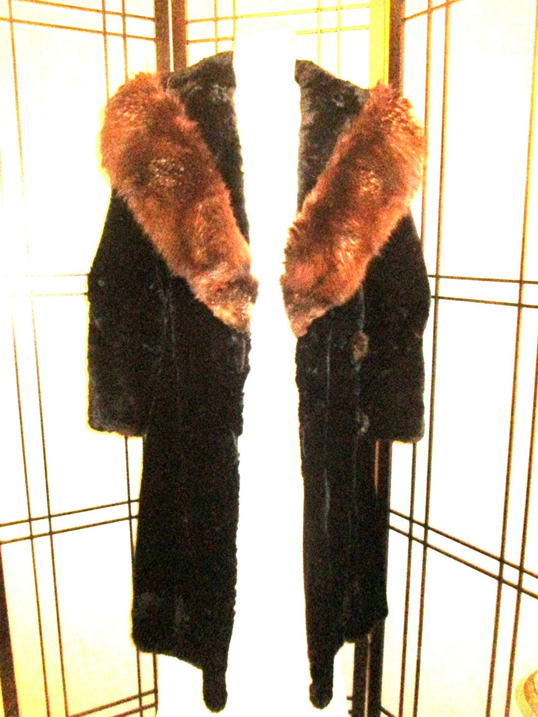 B. Altman & Co. Fox Fur Trim Fur Coat - Etsy
