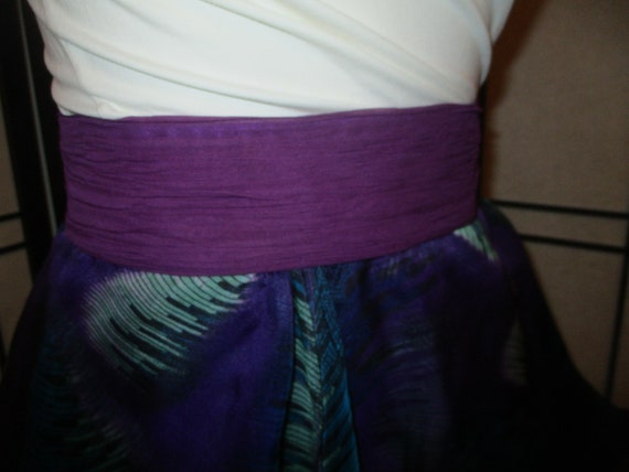 sheer silk layered full circle  skirt - image 3