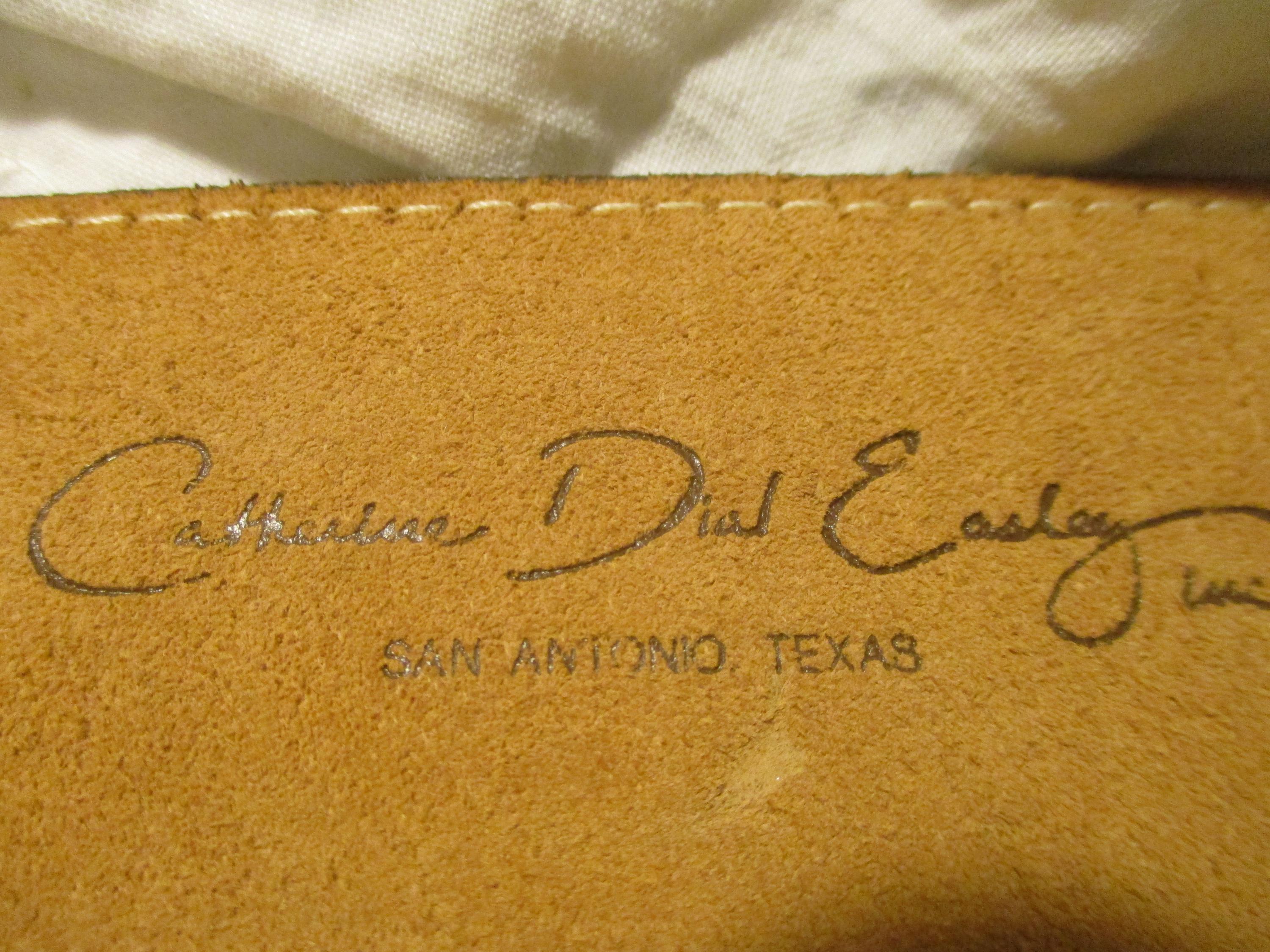 Catherine Dial Easley Embossed Wide Leather Belt Green Medium Artisan Texas Sezane Artemis belts in mint tejus ( mint lizard embossed  main image 3