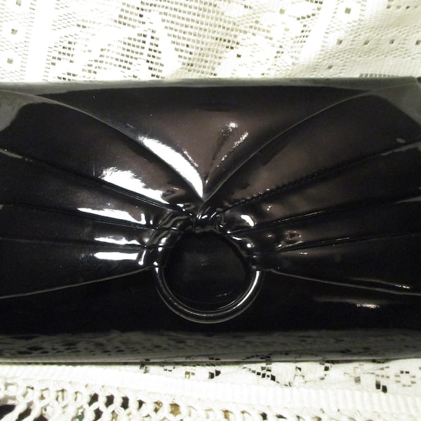 La Regale faux patent leather shoulder bag /clutch