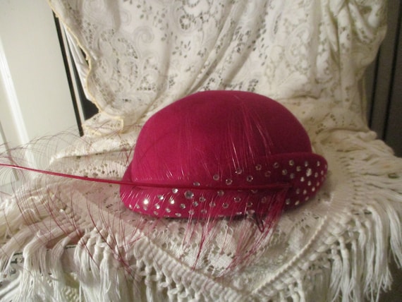 Mr. John Classic Rhinestone Trim Feather Fascinator - Etsy