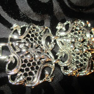 Art nouveau filigree wide bracelet image 3