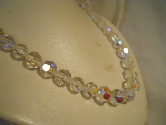 Vintage faceted crystal necklace - image 2