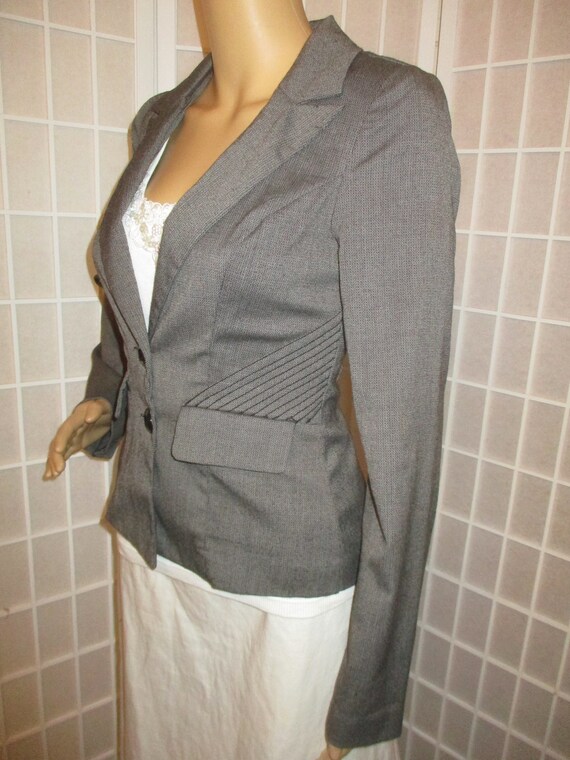 vintage XOXO fitted black & grey blazer - image 6