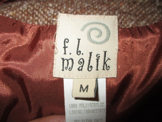 F.L. Malik tweed coat with faux mink collar - image 9
