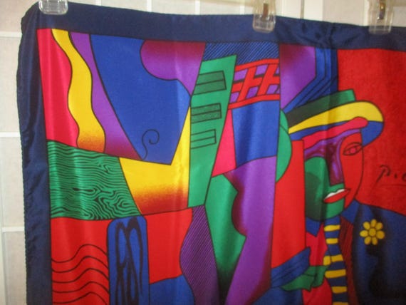 Picasso large abstract print scarf - image 5