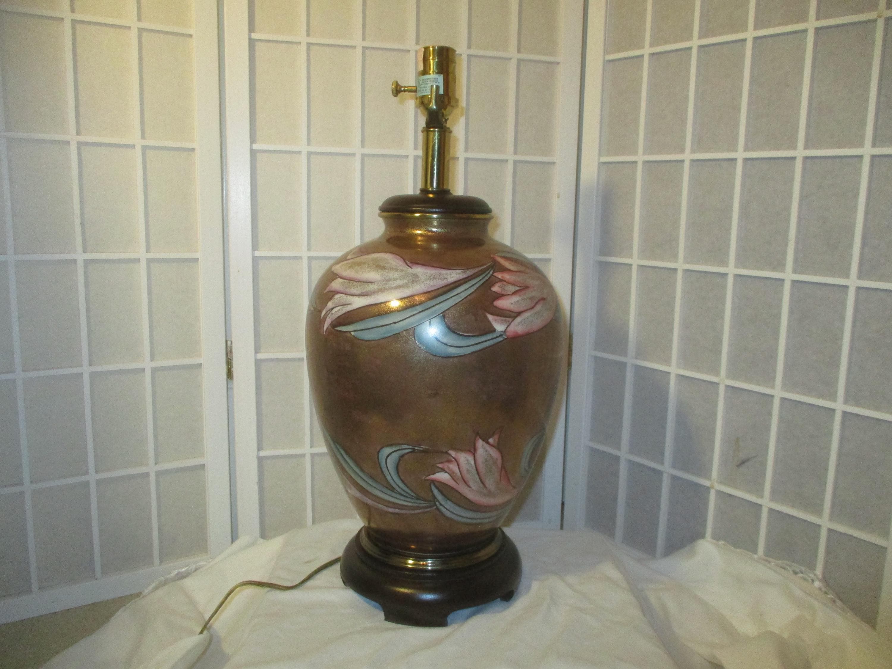 Ethan Allen Vintage Tall Hand Painted Table Lamp Base - Etsy