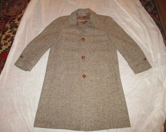 Curlee Clothes houndstooth tweed  coat