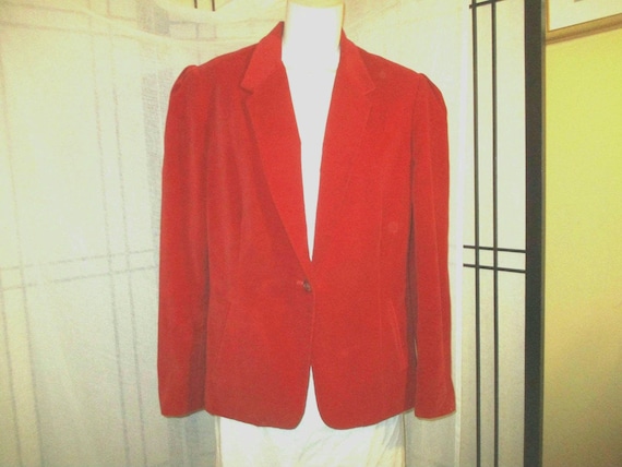 Personal red velvet blazer