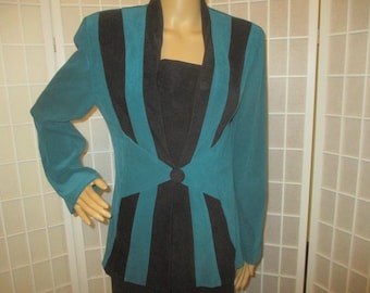 vintage D. J. Summers green & black retro blazer