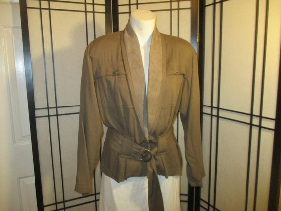 Metropole belted safari style jacket - image 1