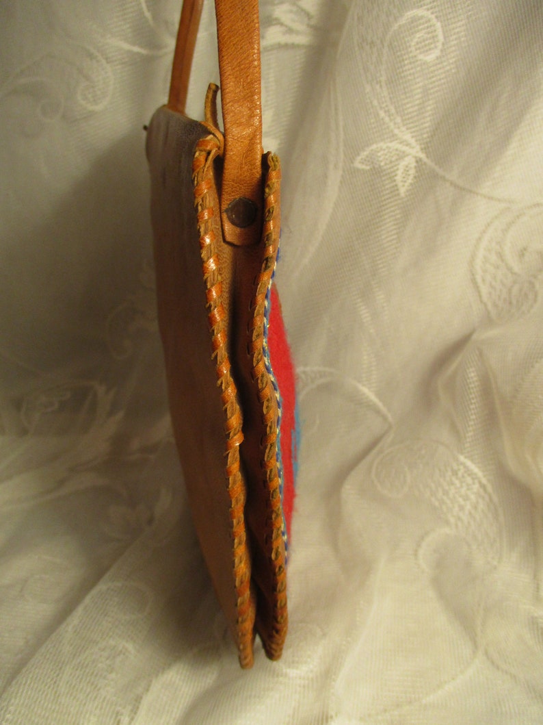 elephant embroidered leather shoulder bagclutch