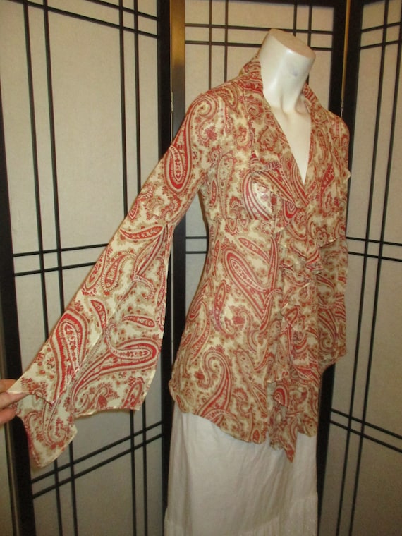 Express silk ruffled blouse - image 3