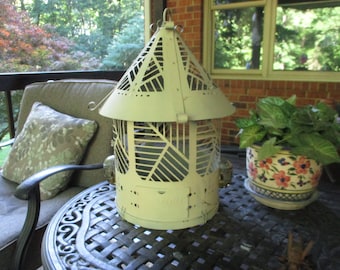 antique metal bird cage "Ye Wayside Inn"
