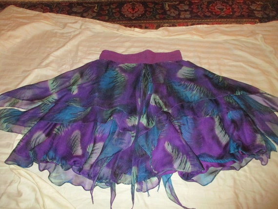 sheer silk layered full circle  skirt - image 9