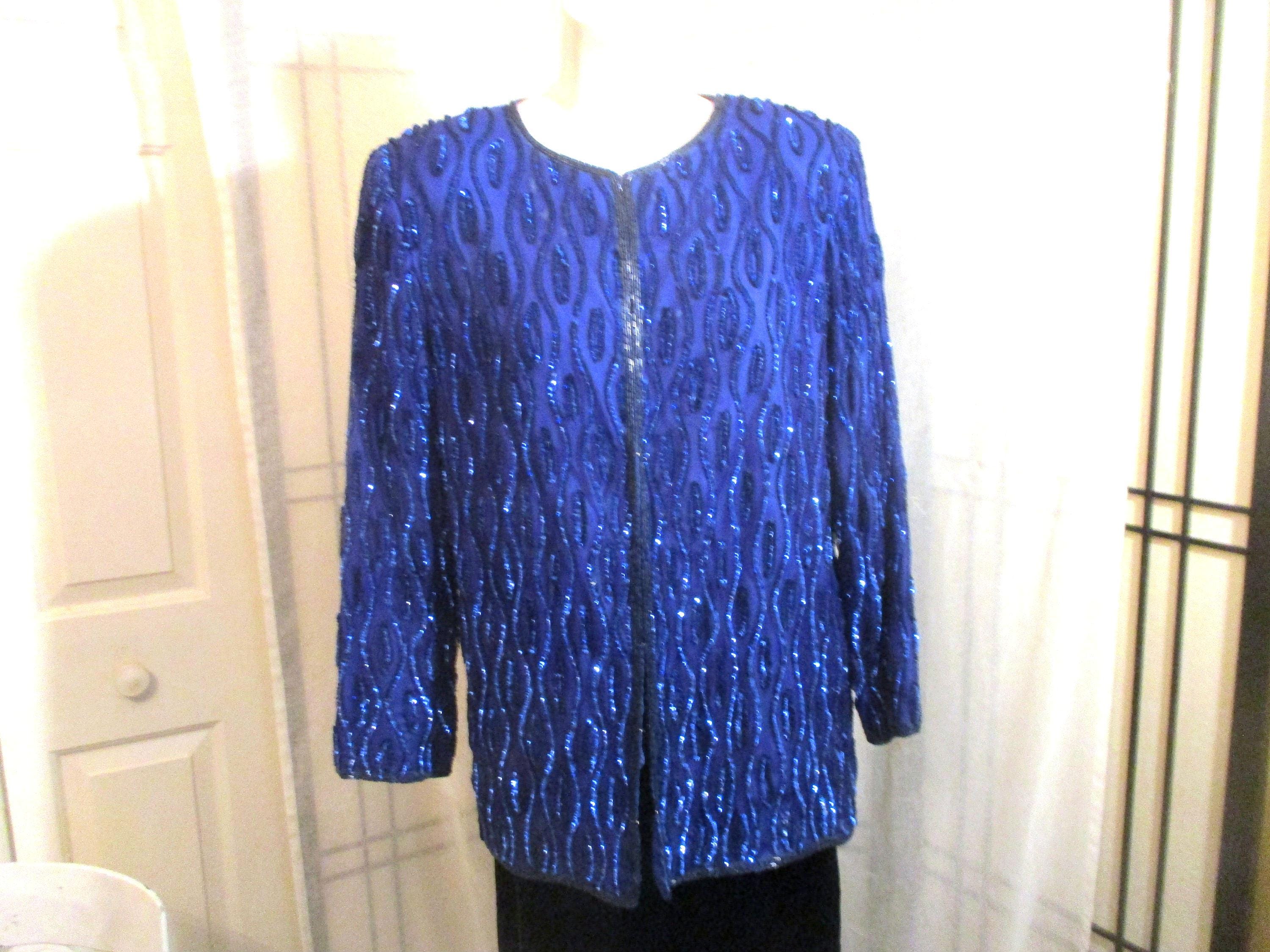 Royal Blue Bolero Jacket Evening - Etsy