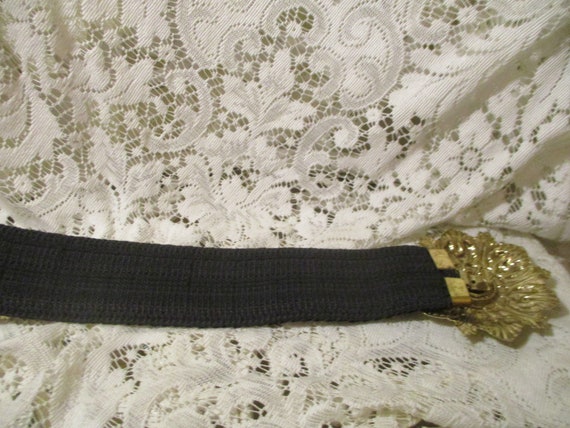 wide  stretch belt with large medallion buckle - image 10