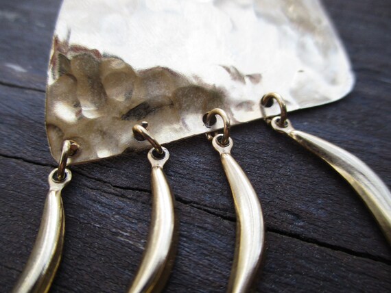 large hammered dangle earrings - image 10