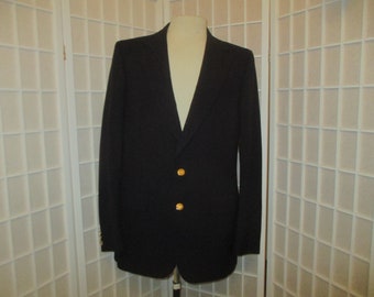 vintage Burberrys black wool blazer/sport coat